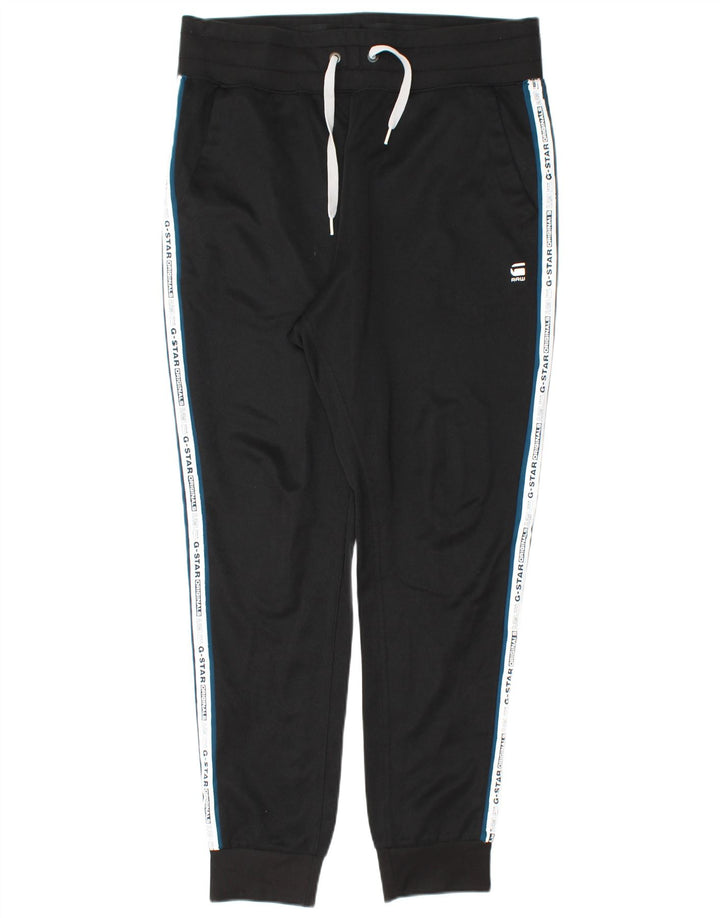 G-STAR Pantaloni de trening grafic pentru bărbați Pantaloni de jogging, mari, negru, color block