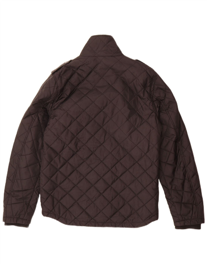 Jack & Jones jachetă militară matlasată pentru bărbați UK 38, nailon mediu negru