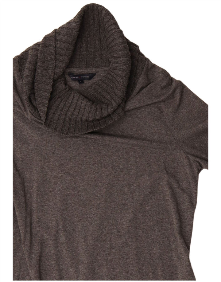 Tommy Hilfiger Womens Roll Neck Sheath Dress UK 14 Large Grey Viscose