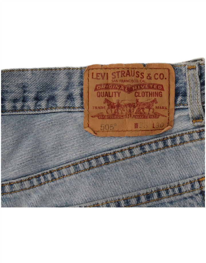 Pantaloni scurți din denim cu talie înaltă Levi's 505, cu talie înaltă, W33, albastru mediu
