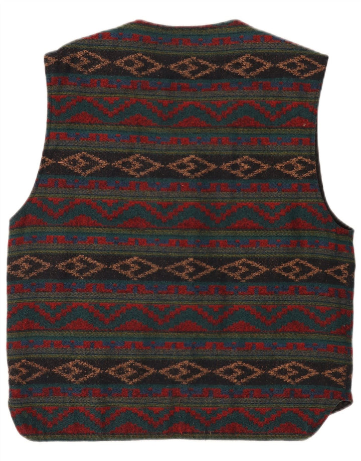 Vestă vintage pentru bărbați, medie, multicoloră, geometrică