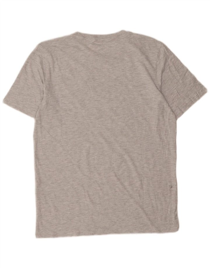 Tricou cu grafic Jack & Jones pentru bărbați Top din bumbac cu pete gri mediu