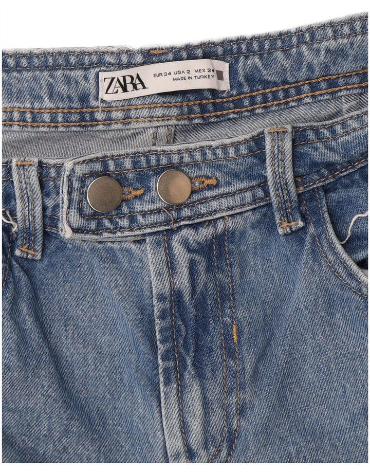 Blugi Bootcut pentru femei Zara EU 34 2XS W24 L31 Albastru