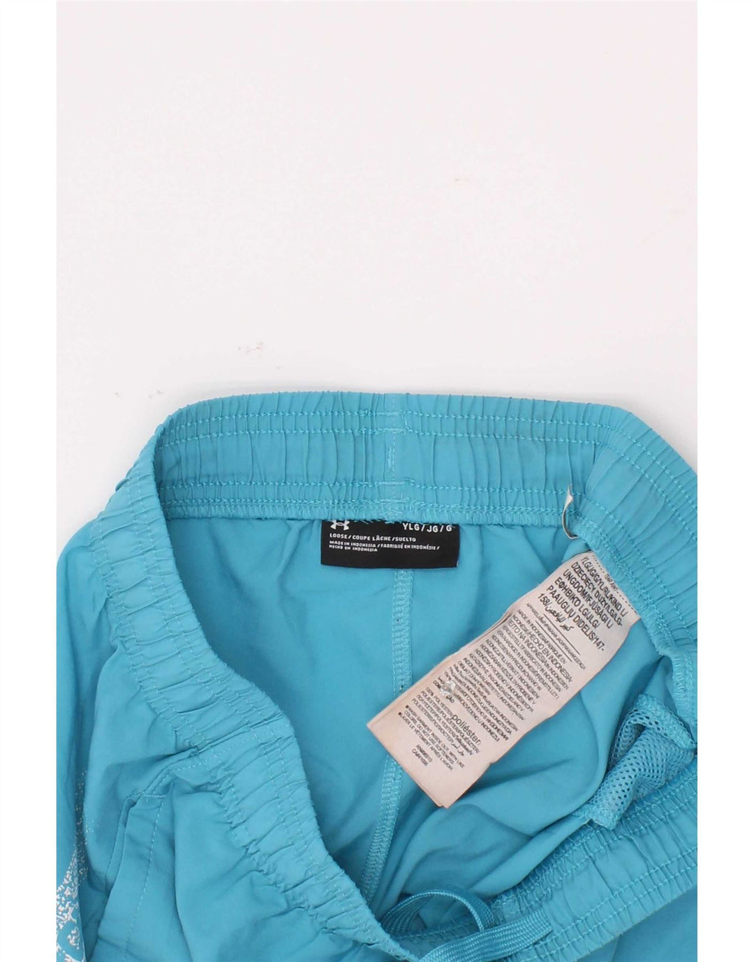 Pantaloni scurți sport grafic Under Armour pentru băieți 11-12 ani, mari, albastru, poliester