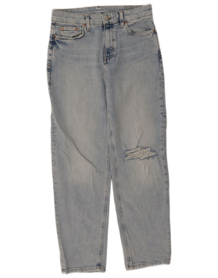 Blugi conici pentru femei Marks & Spencer UK 12 Medium W28 L27 Albastru