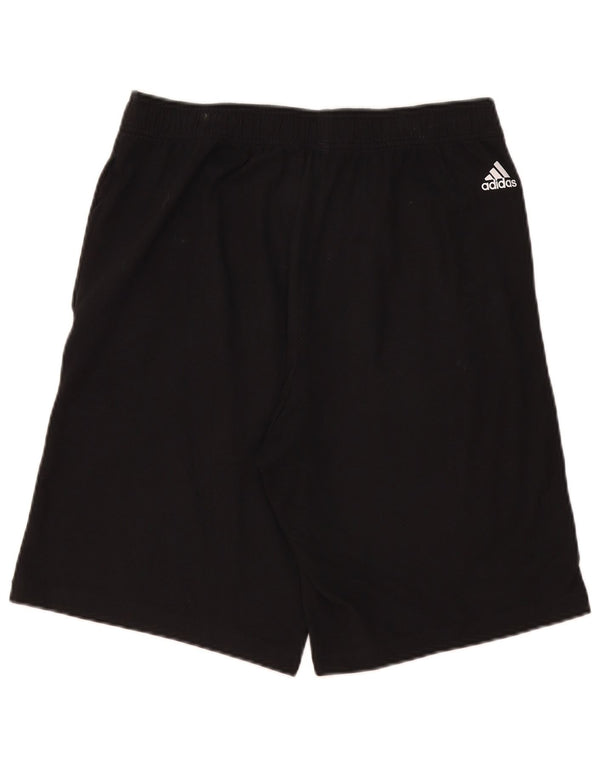 Pantaloni scurți sport grafic Adidas pentru bărbați, bumbac mediu negru