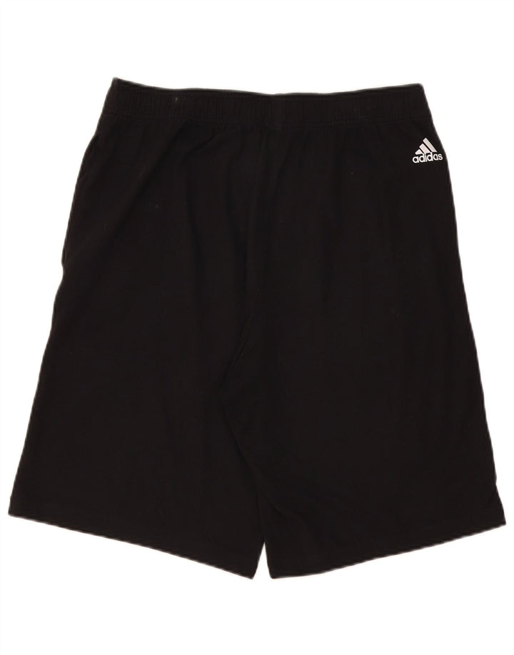 Pantaloni scurți sport grafic Adidas pentru bărbați, bumbac mediu negru