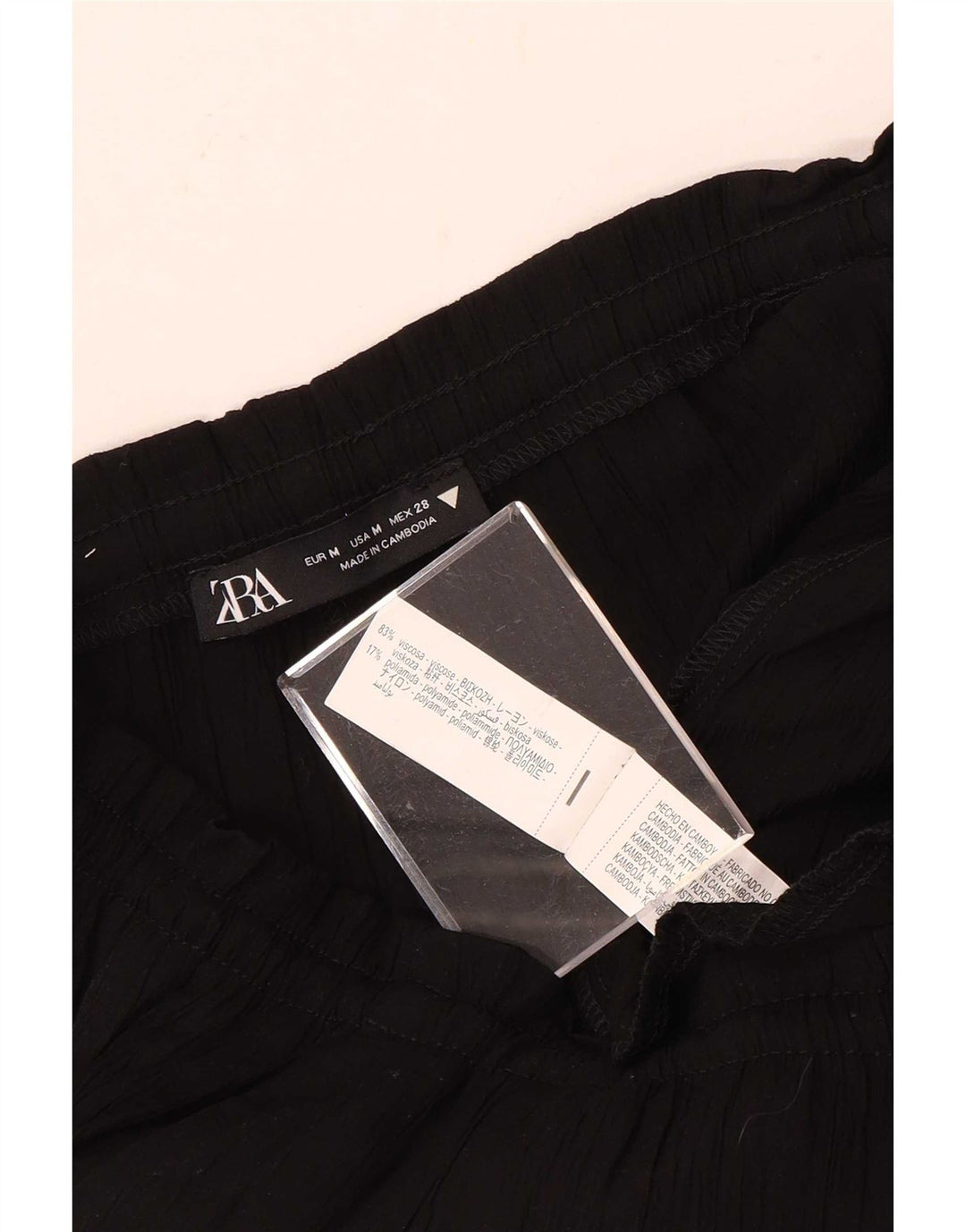 Pantaloni casual pentru femei Flare Zara Mediu L32 L32 Viscoză Neagră