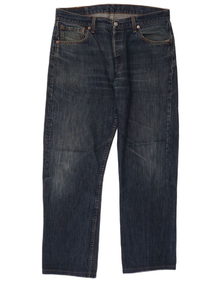 Blugi drepti pentru bărbați Levi's 501 W36 L28 Bumbac albastru