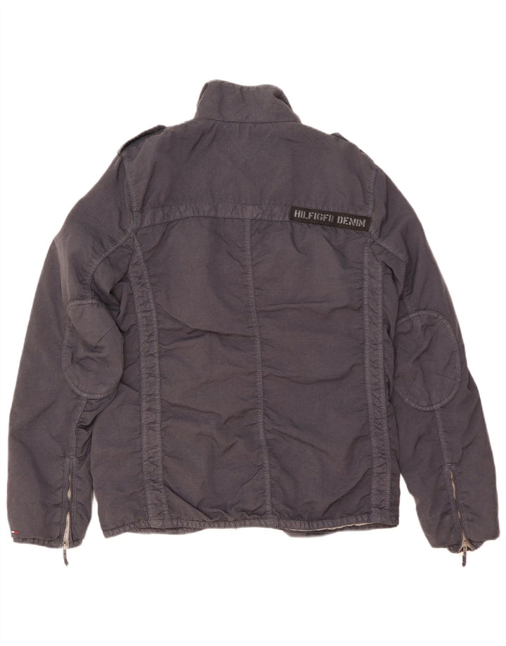 Jachetă militară pentru bărbați TOMMY HILFIGER Marea Britanie 38 Nailon mediu bleumarin
