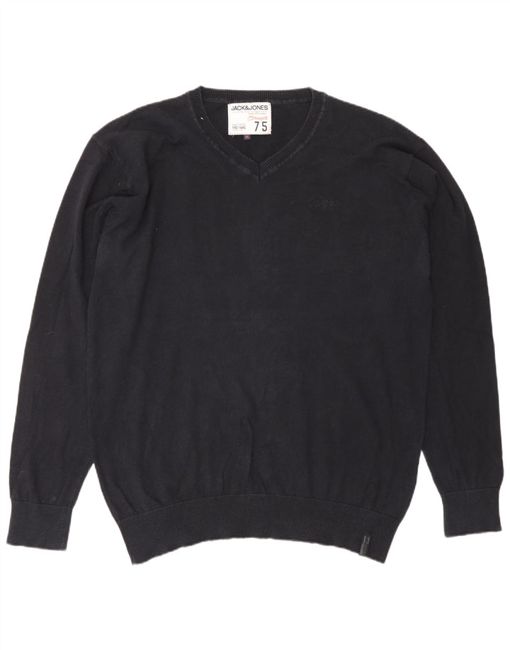 Jack & Jones Pulover cu decolteu în V pentru bărbați, XL, bleumarin