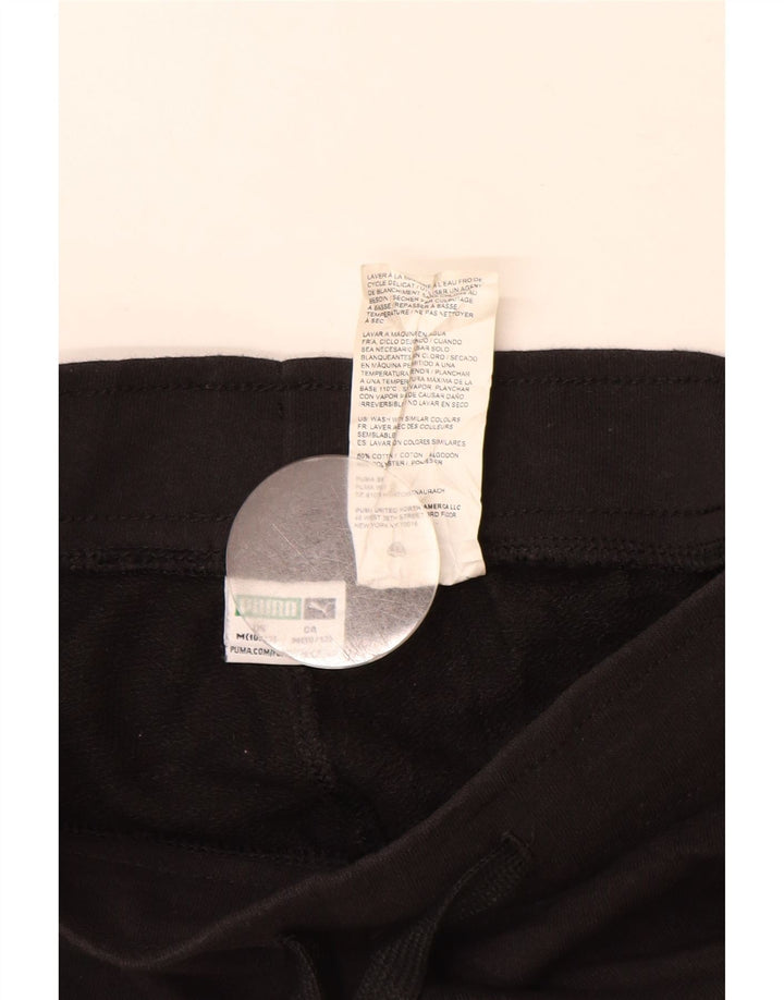 Pantaloni scurți sport grafic Puma pentru băieți 10-11 ani, bumbac mediu negru