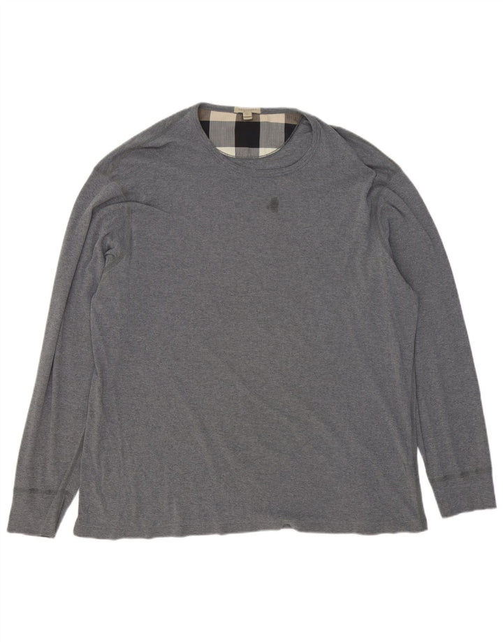 Burberry Top pentru bărbați cu mânecă lungă 2XL bumbac gri