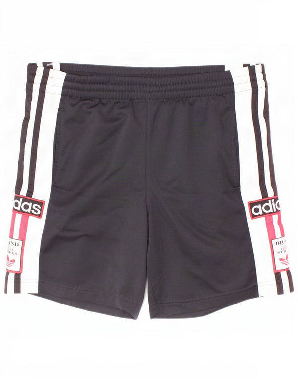 Pantaloni scurți sport grafic Adidas pentru băieți 11-12 ani, negru, poliester
