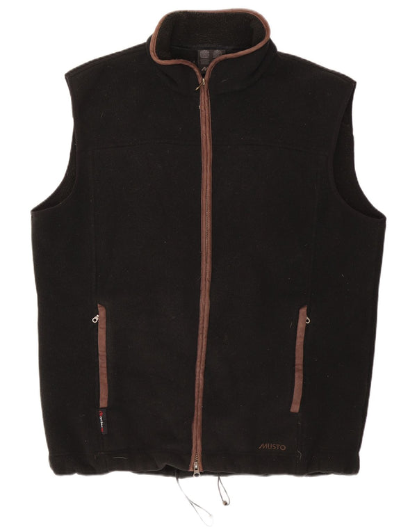 Gilet pentru bărbați din lână MUSTO UK 42 XL negru