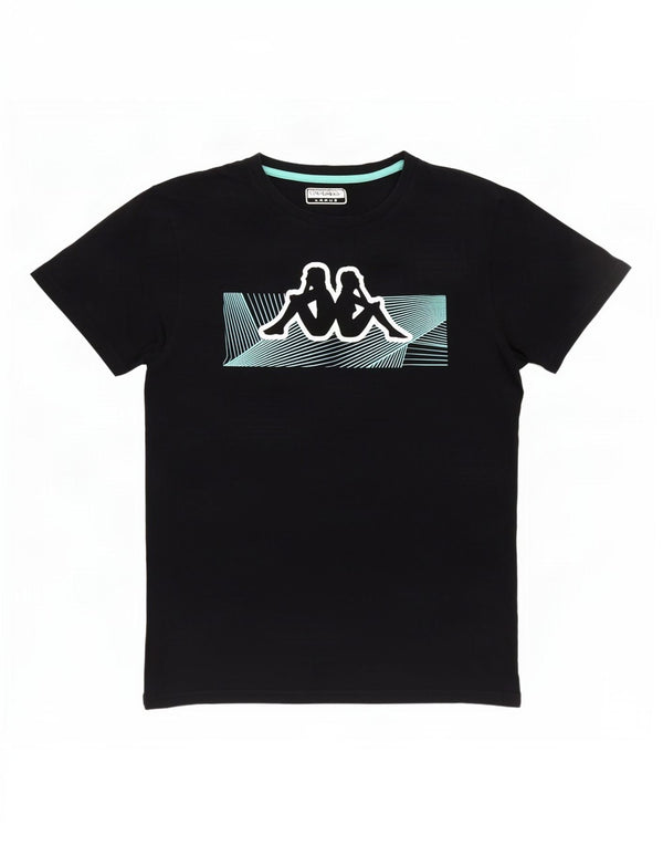 Kappa Mens Graphic T-Shirt Top Large Black