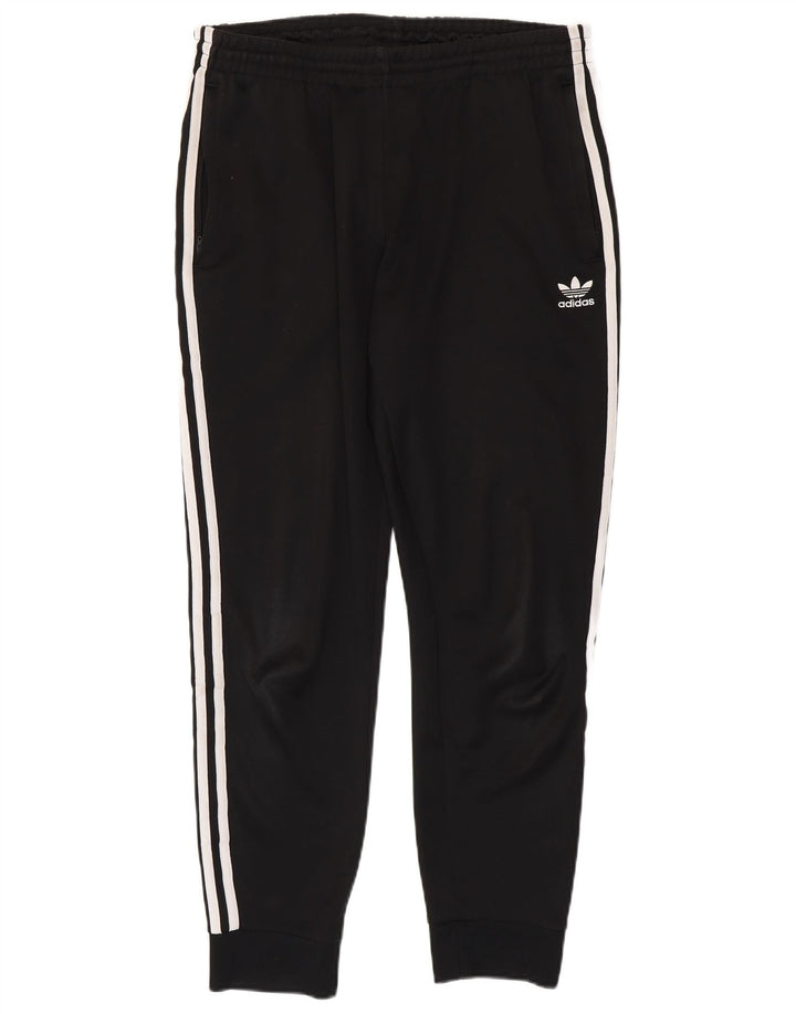 Pantaloni de trening pentru bărbați Adidas Pantaloni de jogging, mari, negru, poliester