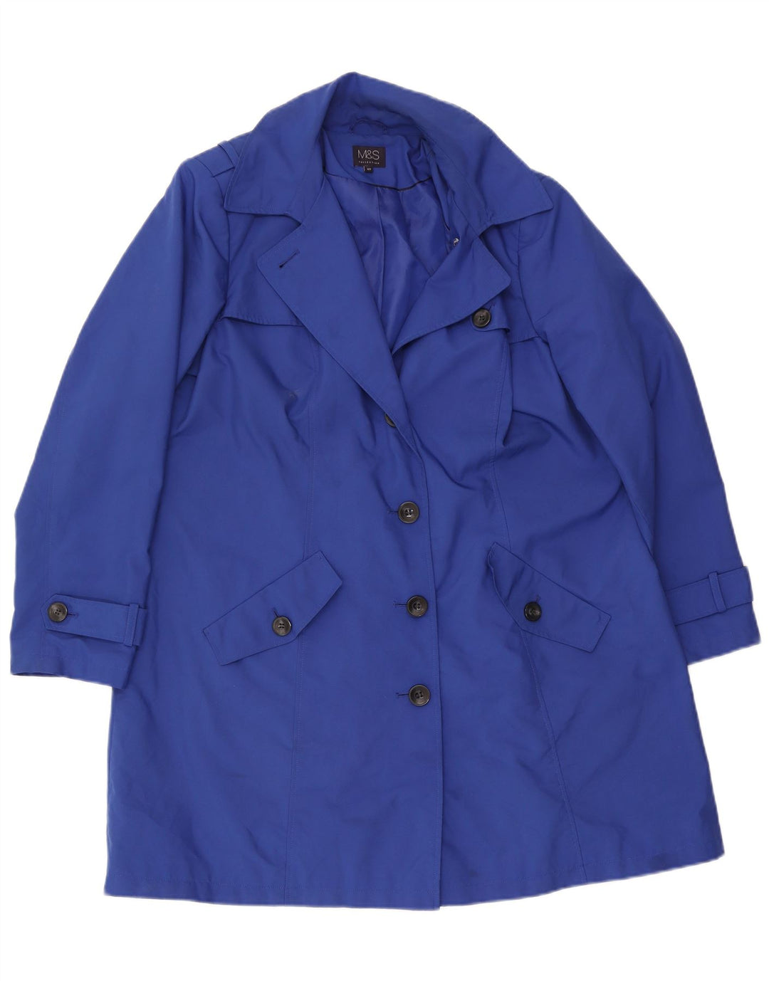 Trench pentru femei Marks & Spencer UK 20 2XL Albastru Poliester