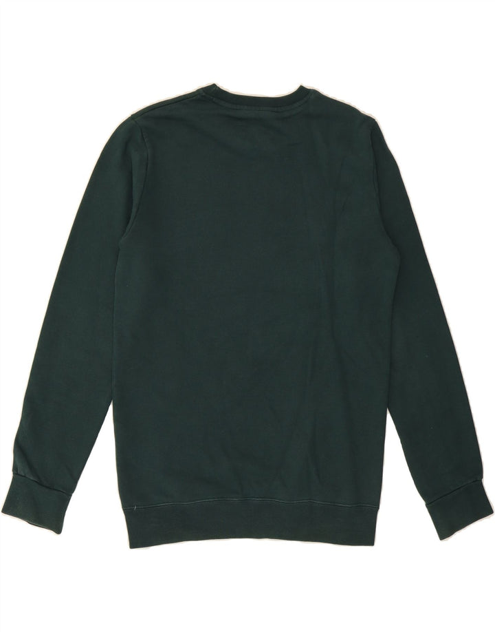 STARTER Womens Graphic Sweatshirt Jumper UK 14 Medium Green Cotton Vintage Starter and Second-Hand Starter from Messina Hembry 