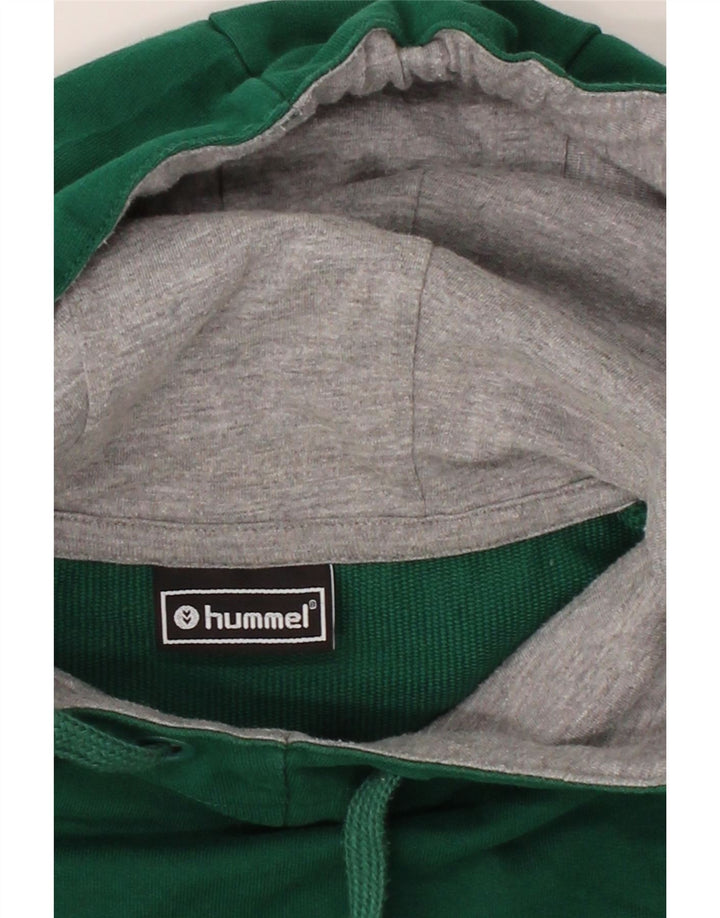 HUMMEL Mens Graphic Hoodie Jumper Medium Green Cotton Vintage Hummel and Second-Hand Hummel from Messina Hembry 