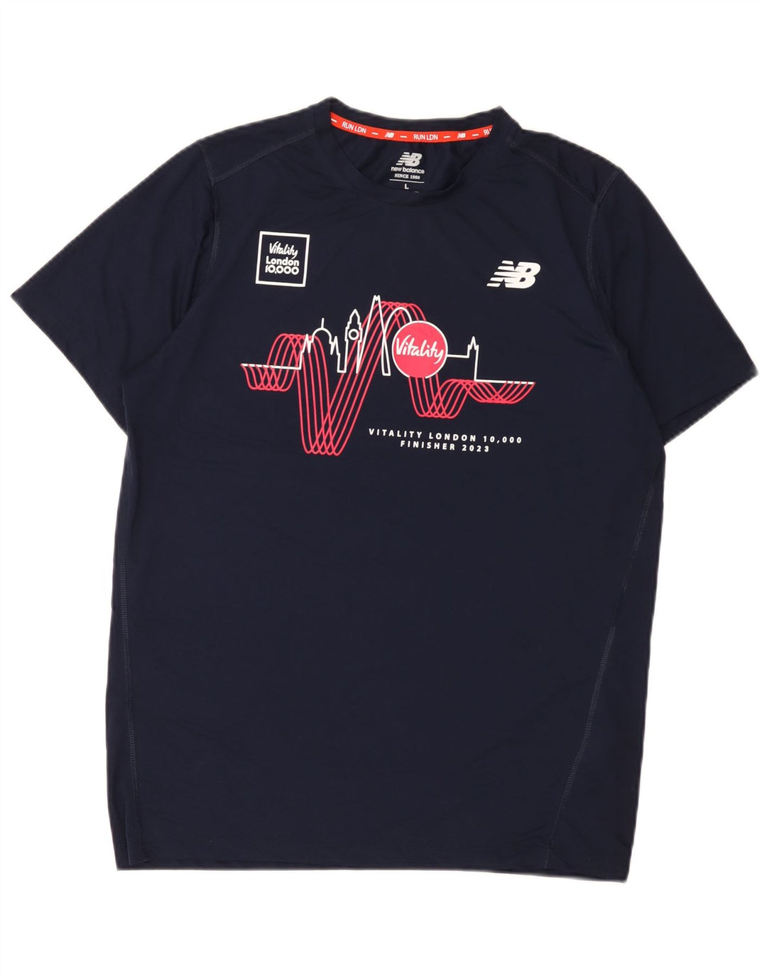 Tricou grafic pentru bărbați New Balance Top mare din poliester bleumarin