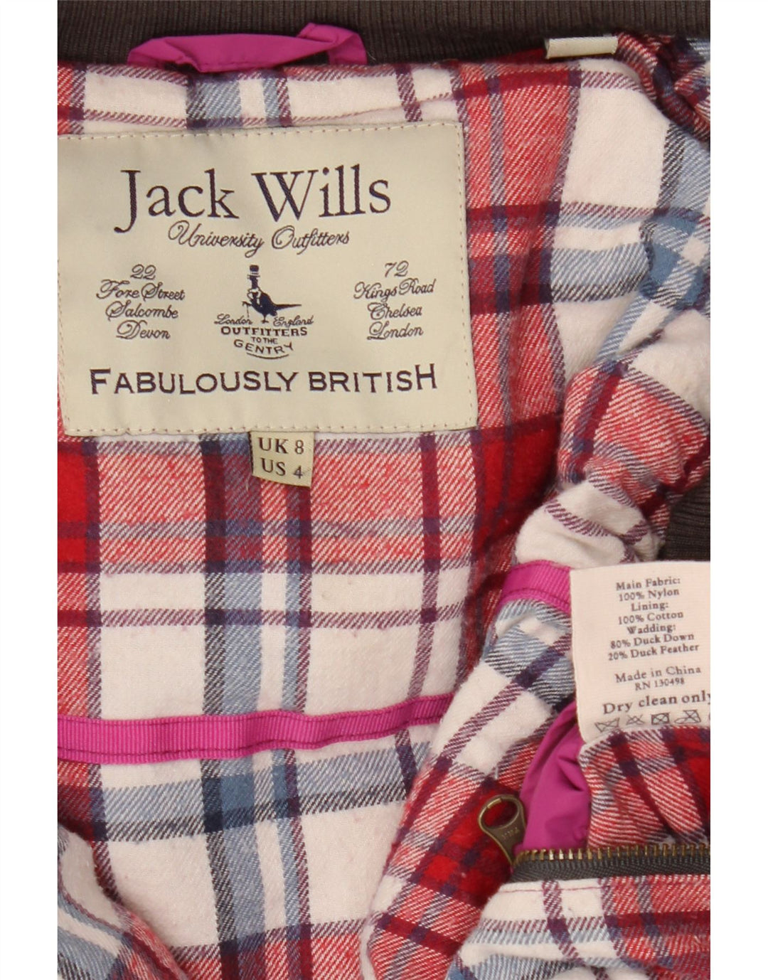 JACK WILLS Gilet căptușit pentru femei UK 8 Small Gri Nylon
