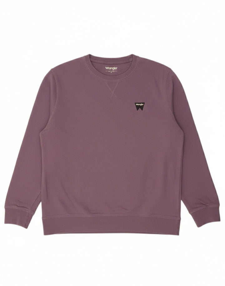 Pulover pentru bărbați Wrangler, bumbac violet mediu