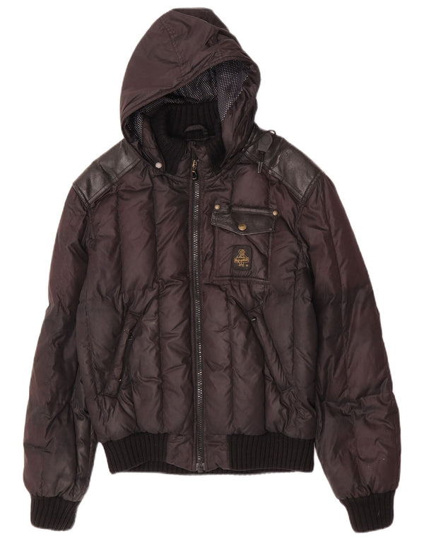 Refrigiwear Mens Cruz Hooded Padded Jacket UK 38 Medium Black Polyester