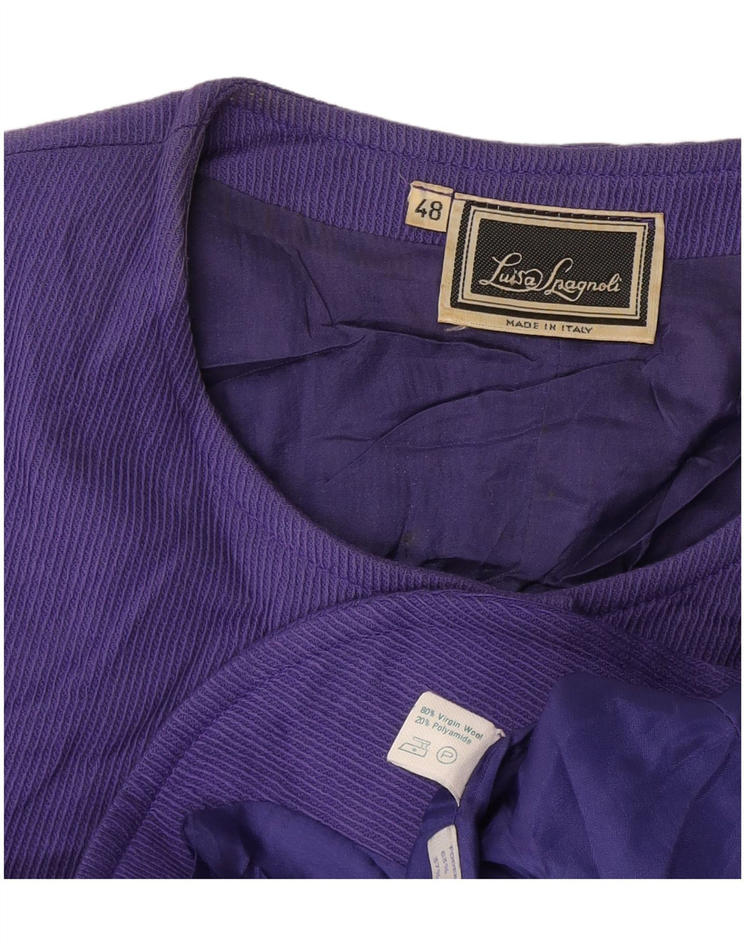 Luisa Spagnoli Jachetă pentru femei cu 5 nasturi IT 48 XL Lână violet