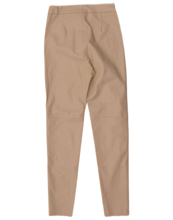 Leggings din piele artificială pentru femei Zara XS W24 L27 poliuretan bej