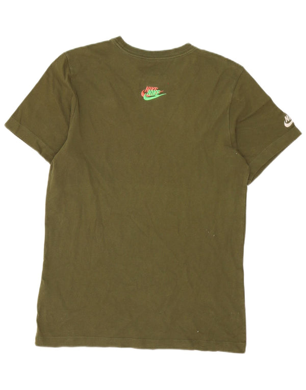 Nike Mens T-Shirt Top Small Khaki Cotton