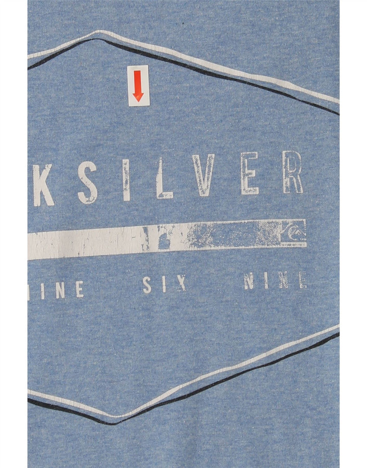 QUIKSILVER Mens Regular Fit Graphic T-Shirt Top Medium Blue Cotton Vintage Quiksilver and Second-Hand Quiksilver from Messina Hembry 