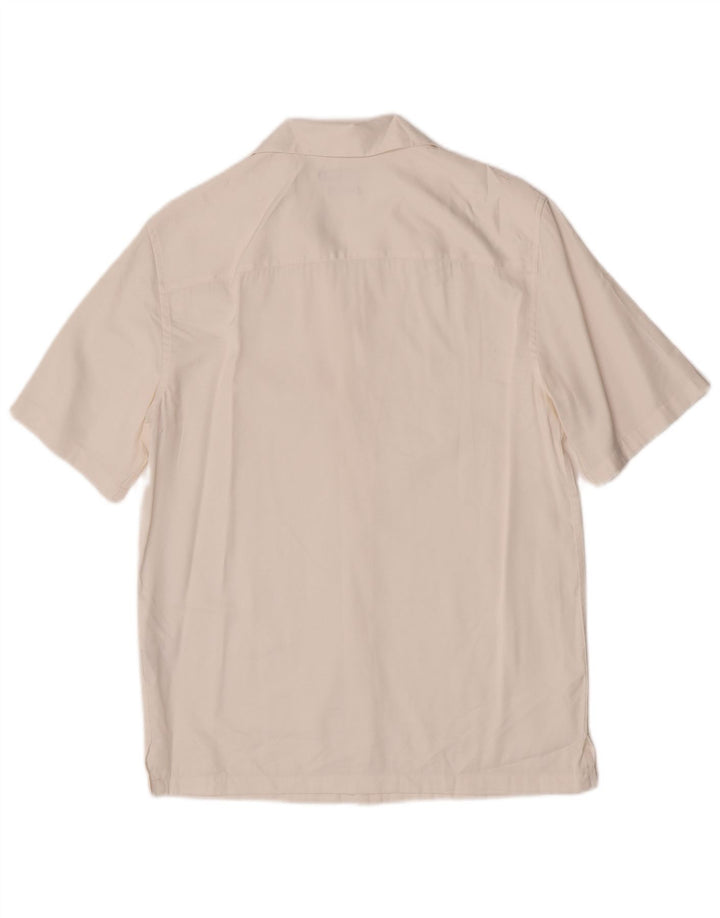 Cămașă cu mânecă scurtă pentru bărbați Zara, mică, albă, viscoză