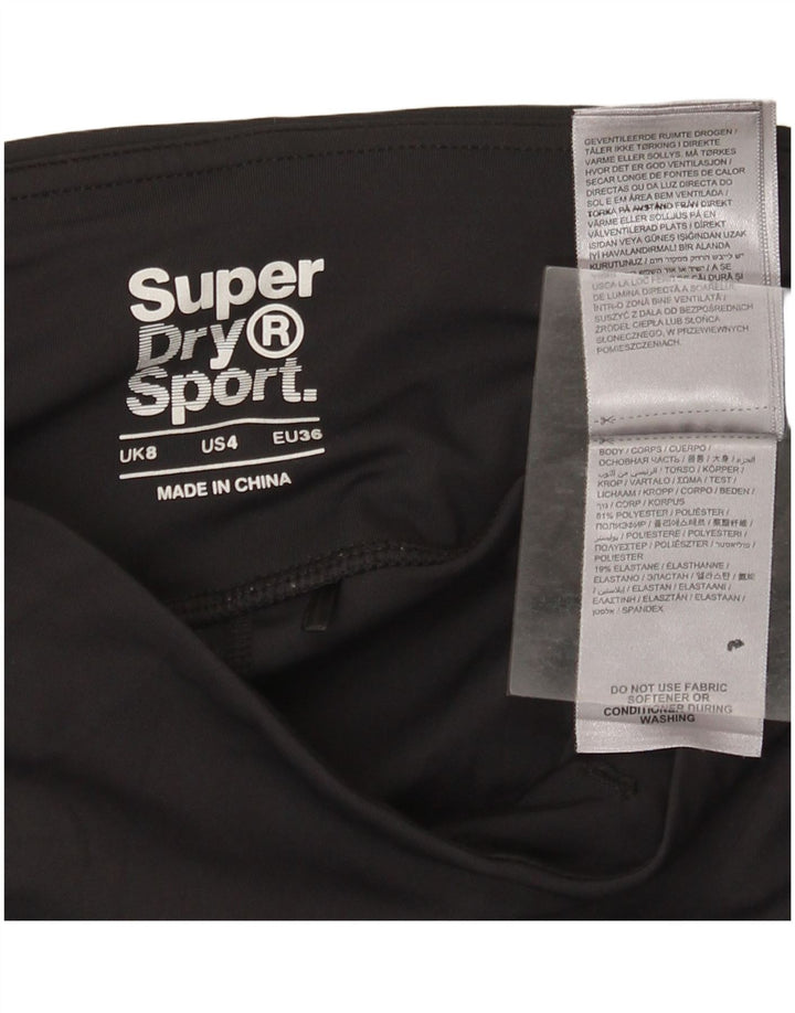 Leggings cu grafică pentru femei Superdry UK 8, poliester negru mic