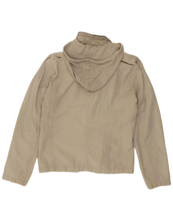 Jachetă bomber cu glugă pentru bărbați Armani Jeans EU 50 bumbac mediu bej