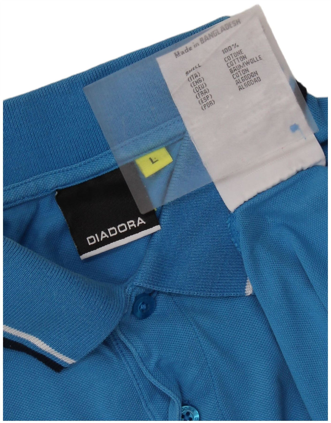 DIADORA Tricou Polo Barbati Mare Bumbac Albastru