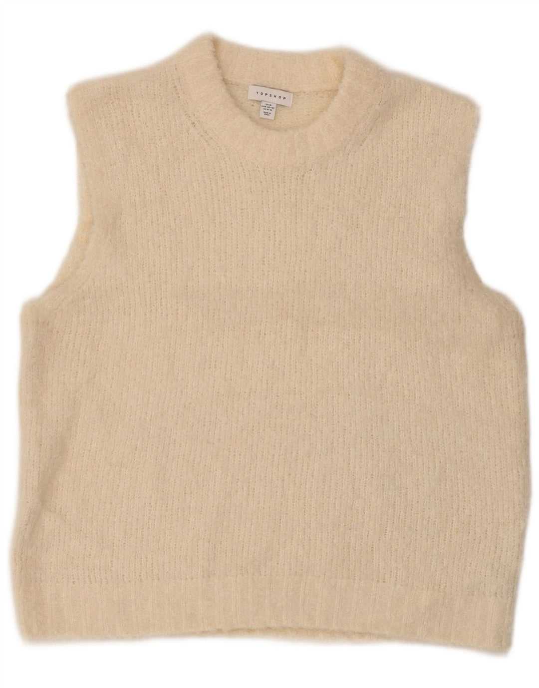 Topshop Womens Vest Tank Top UK 14 Medium Beige Poliester
