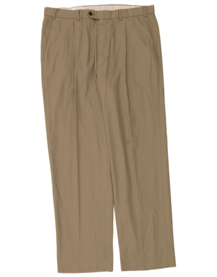 Pantaloni de costum pentru bărbați Marks & Spencer L36 L31 poliester bej