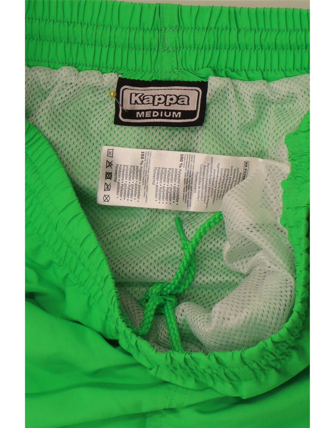 Pantaloni scurți de înot cu grafică pentru bărbați Kappa, poliester verde mediu