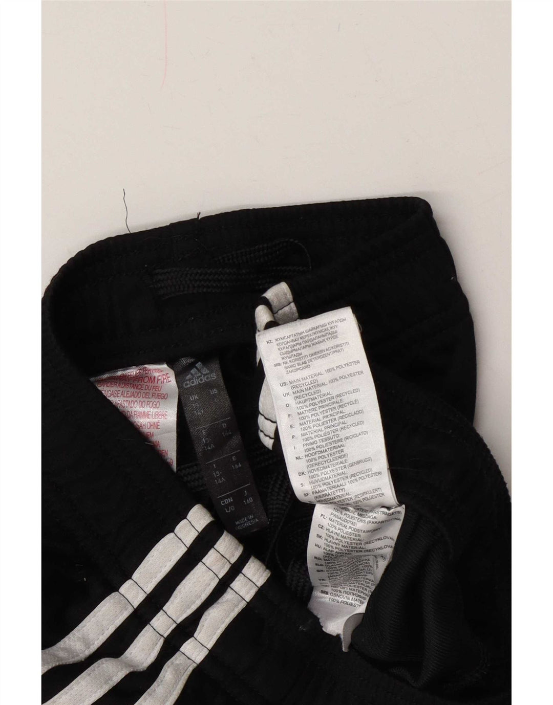 Pantaloni de trening Adidas Dri Fit pentru baieti 13-14 ani poliester negru