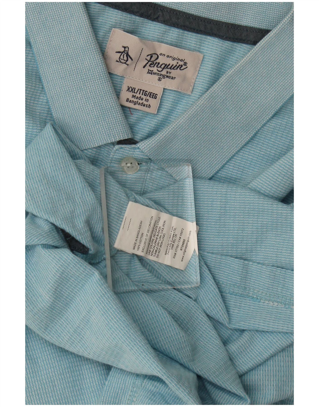 Tricou polo pentru bărbați Penguin 2XL, bumbac albastru