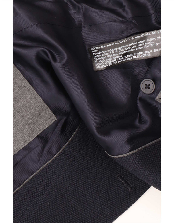 Massimo Dutti Jachetă pentru bărbați cu 2 nasturi UE 50 Lână medie albastru bleumarin
