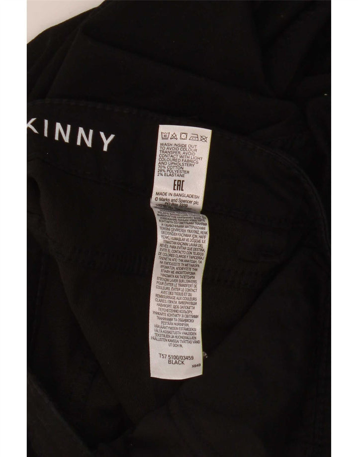 Pantaloni tăiați pentru femei Marks & Spencer UK 12 Medium W30 L22 Negru