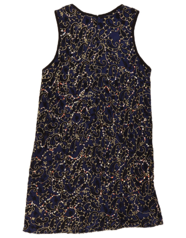 Rochie Trafaluc fără mâneci pentru femei Zara UK 12 Medium Bleumarin Paisley