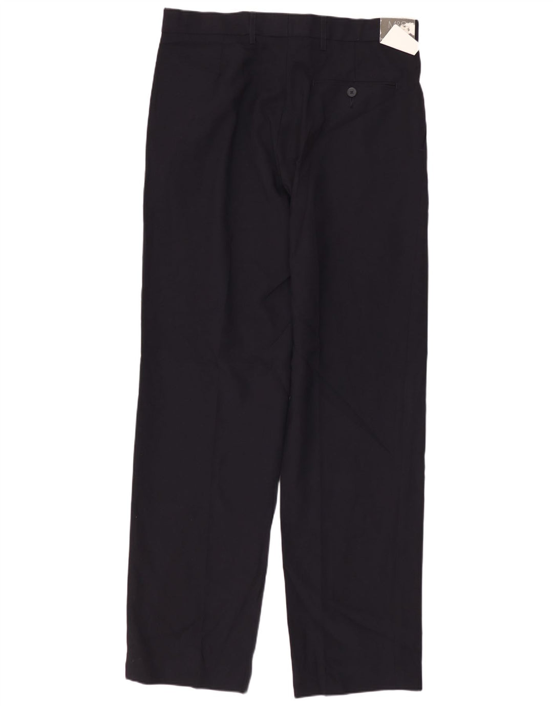 MARKS & SPENCER Pantaloni de costum pentru bărbați cu tăiere obișnuită L32 L33 poliester bleumarin