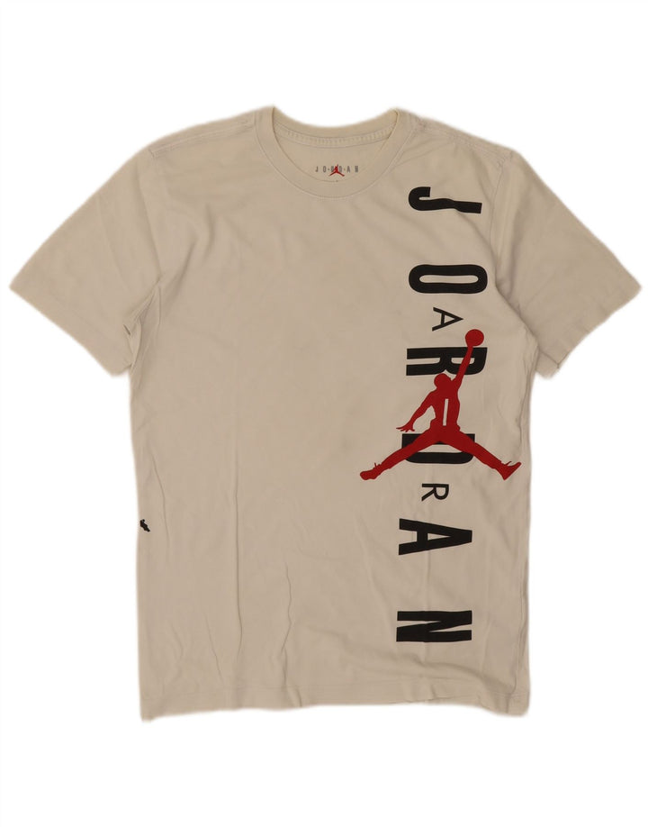 Tricou grafic Jordan pentru bărbați Top mic din bumbac alb