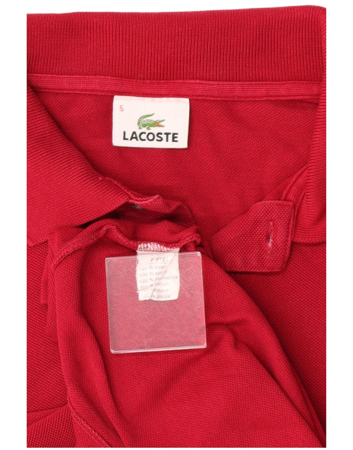 Tricou polo pentru bărbați LACOSTE Mărimea 5 mare, roșu, bumbac clasic