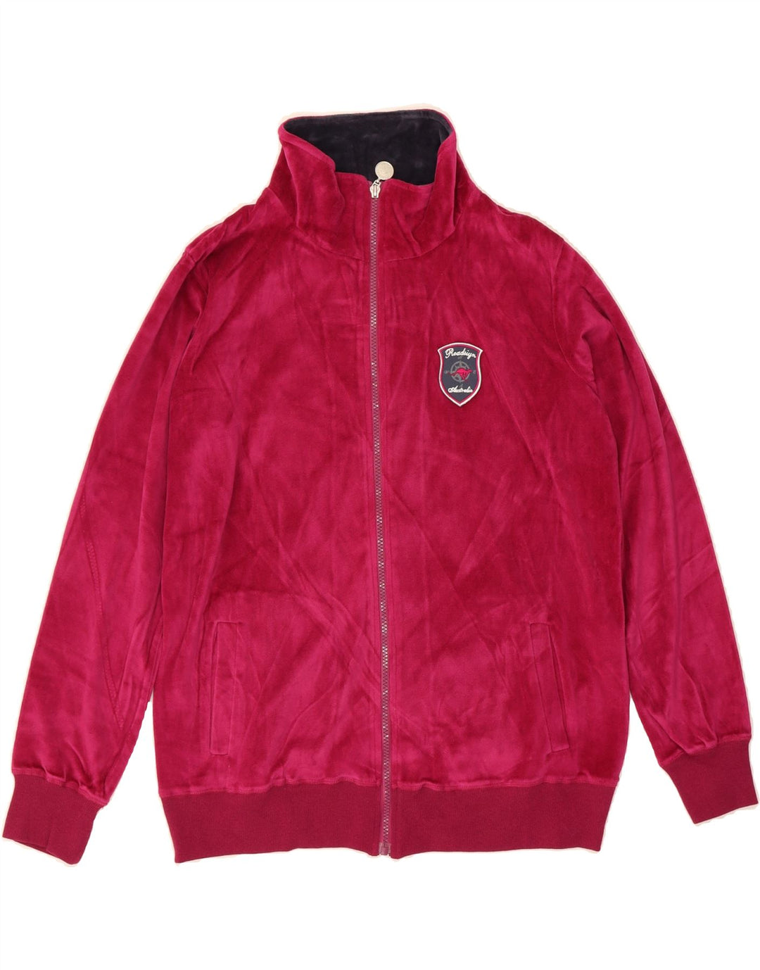 ROADSIGN Womens Tracksuit Top Jacket UK 18 XL Pink Cotton Vintage Roadsign and Second-Hand Roadsign from Messina Hembry 