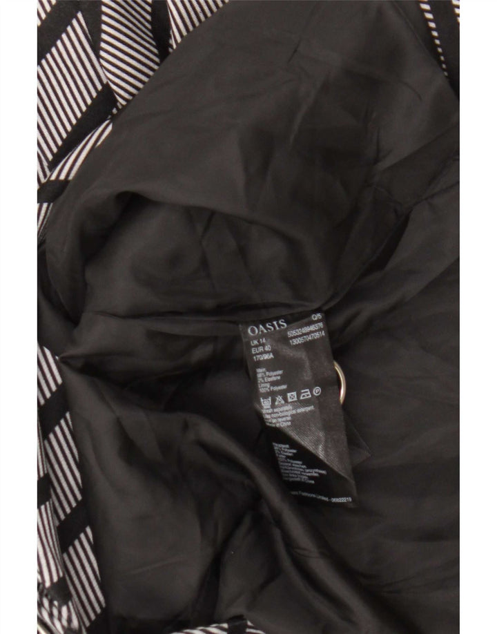 Jachetă Blazer pentru femei Oasis cu 1 nasture UK 14 Poliester cu dungi gri mediu
