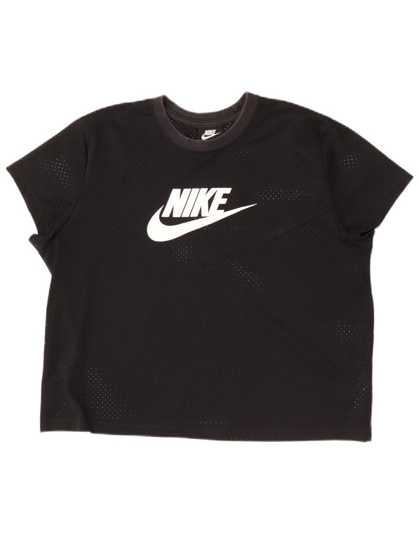 Tricou grafic Nike pentru femei Top UK 18 XL Poliester negru